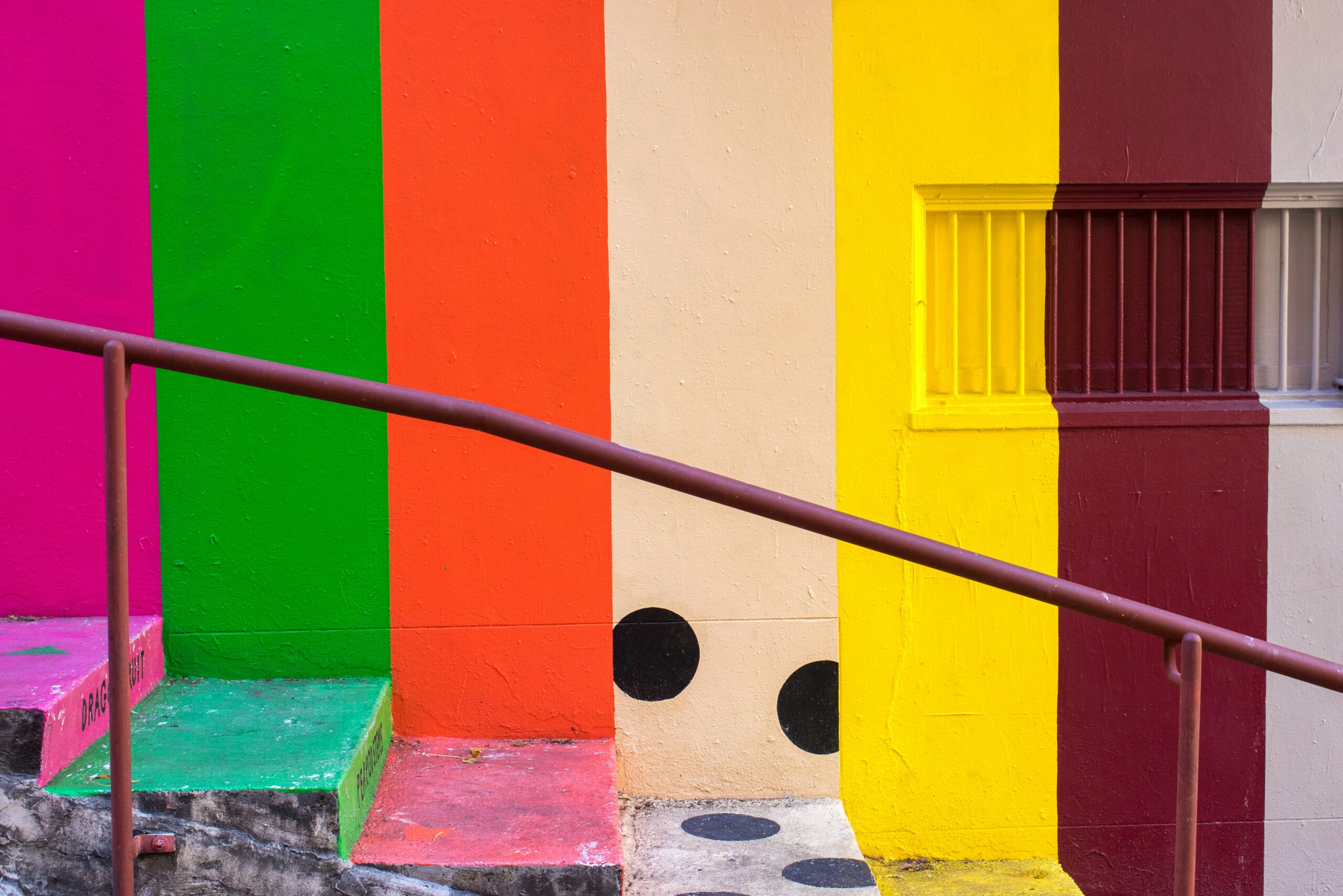 Freshly painted exterior painting Canberra, wall and stairs