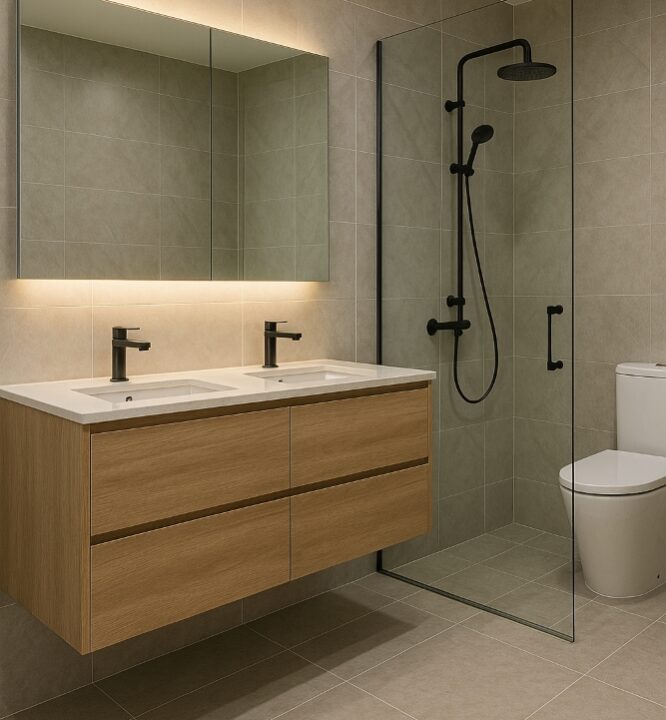 Modern ensuite bathroom renovation Canberra