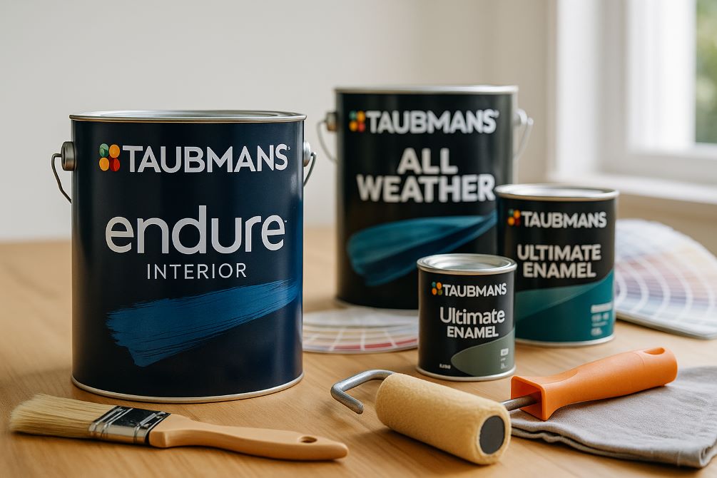 Cans of Taubmans paint