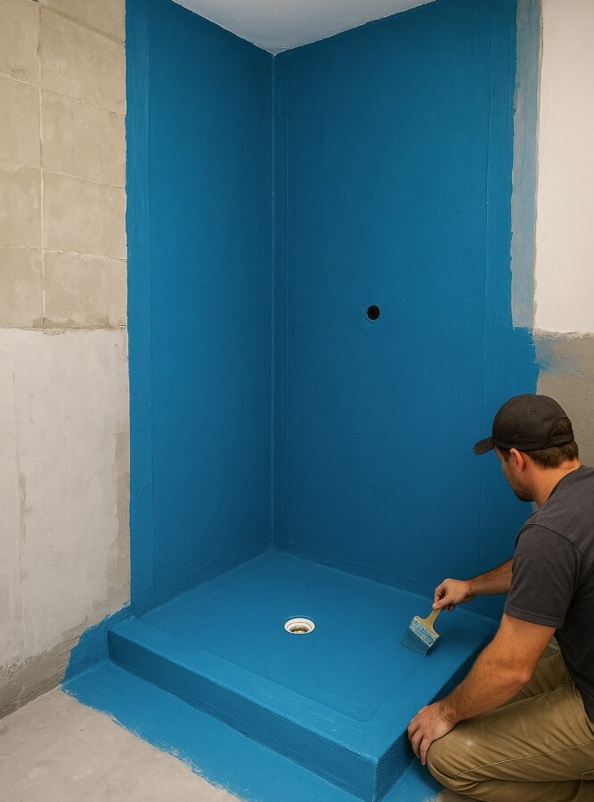 Bathroom waterproofing Canberra membrane application