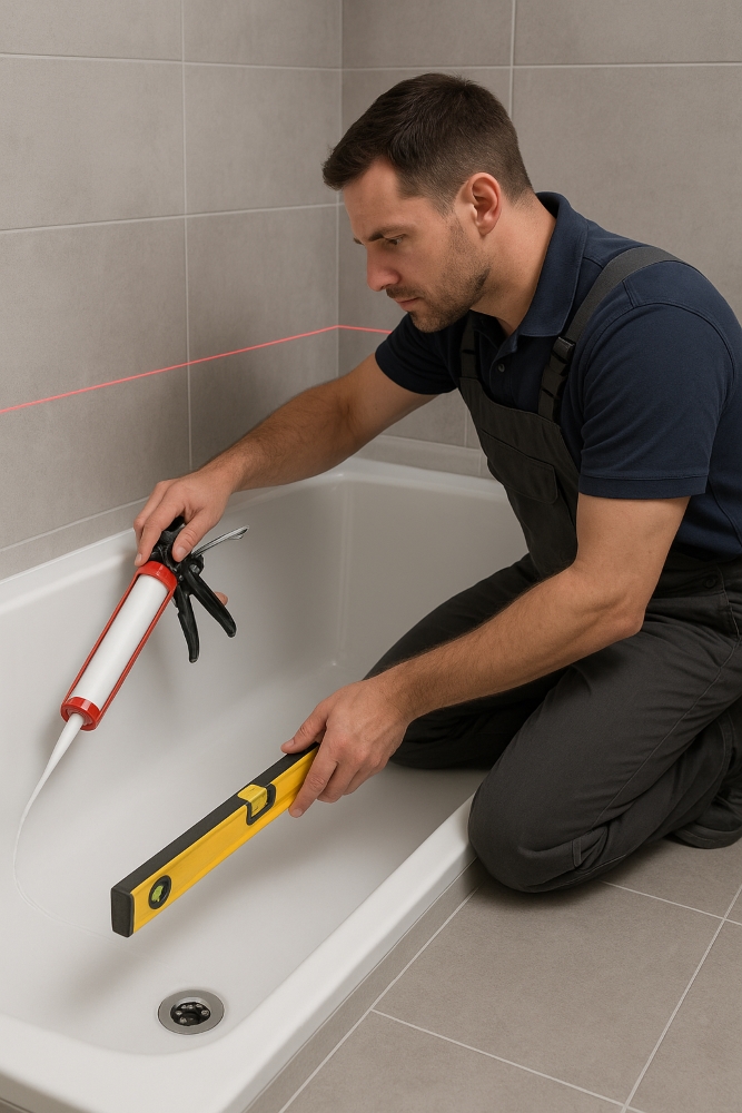 Professional bathtub installation services in Canberra with levelling and sealing