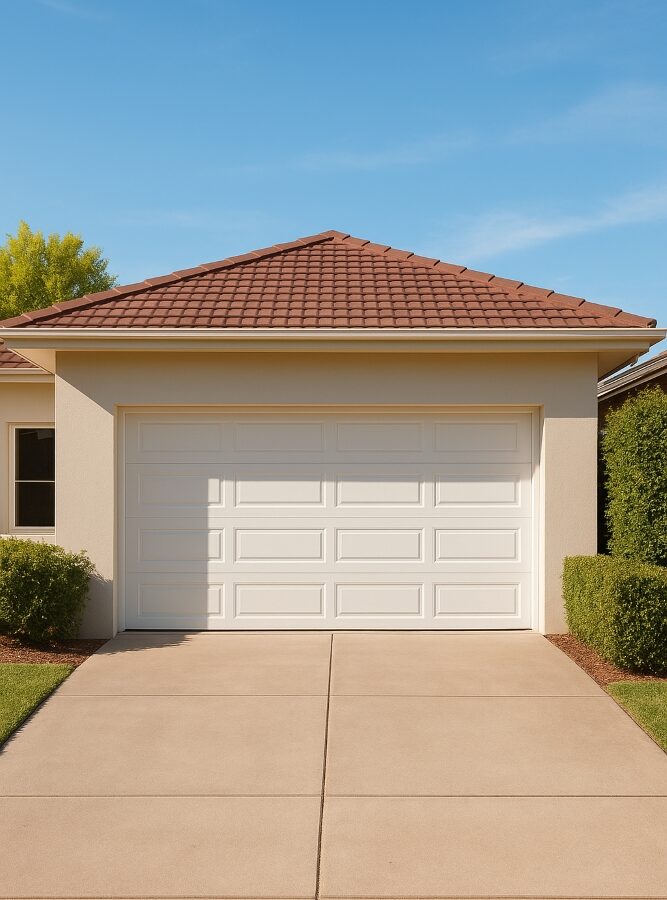 Freshly painted garage in Canberra demonstrating benefits of painting