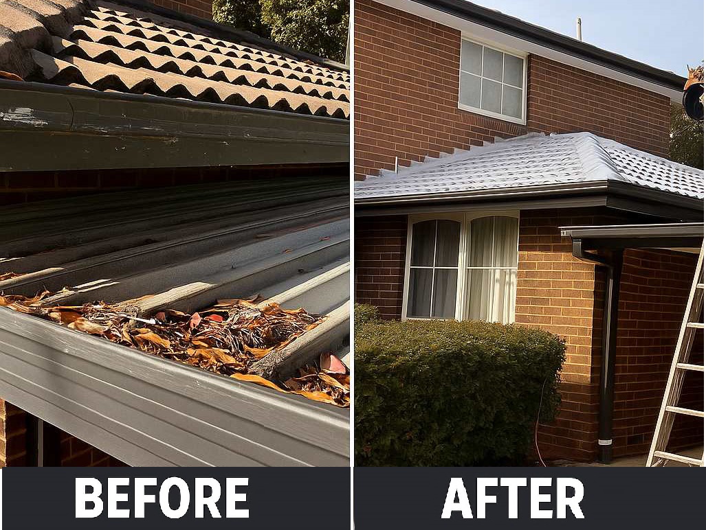 Roof restoration project in Canberra with freshly painted tiles