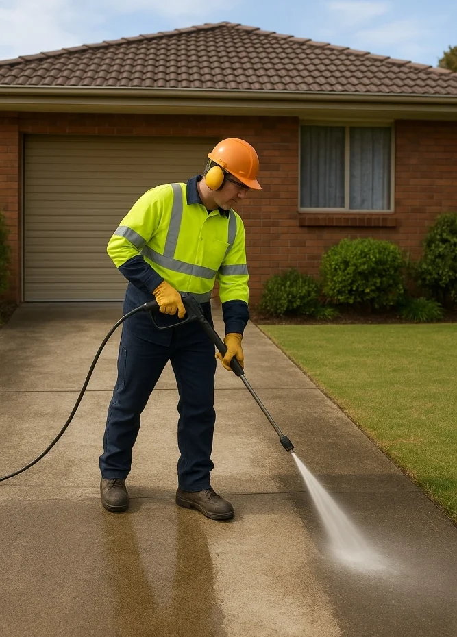 Professional driveway pressure cleaning in Canberra