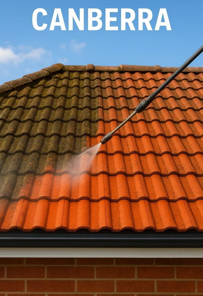 Roof pressure cleaning in Canberra