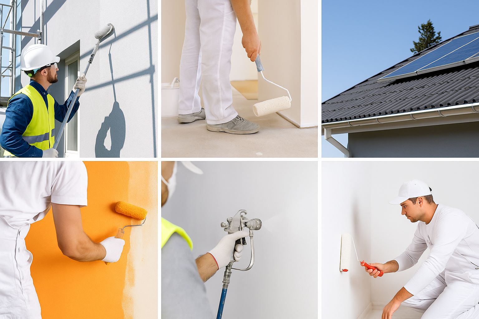 High-resolution images showcasing professional strata painting services in Canberra, including interior, exterior, and maintenance work.