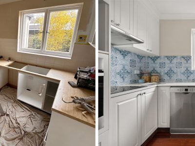 kitchen before/after renovation deakin canberra