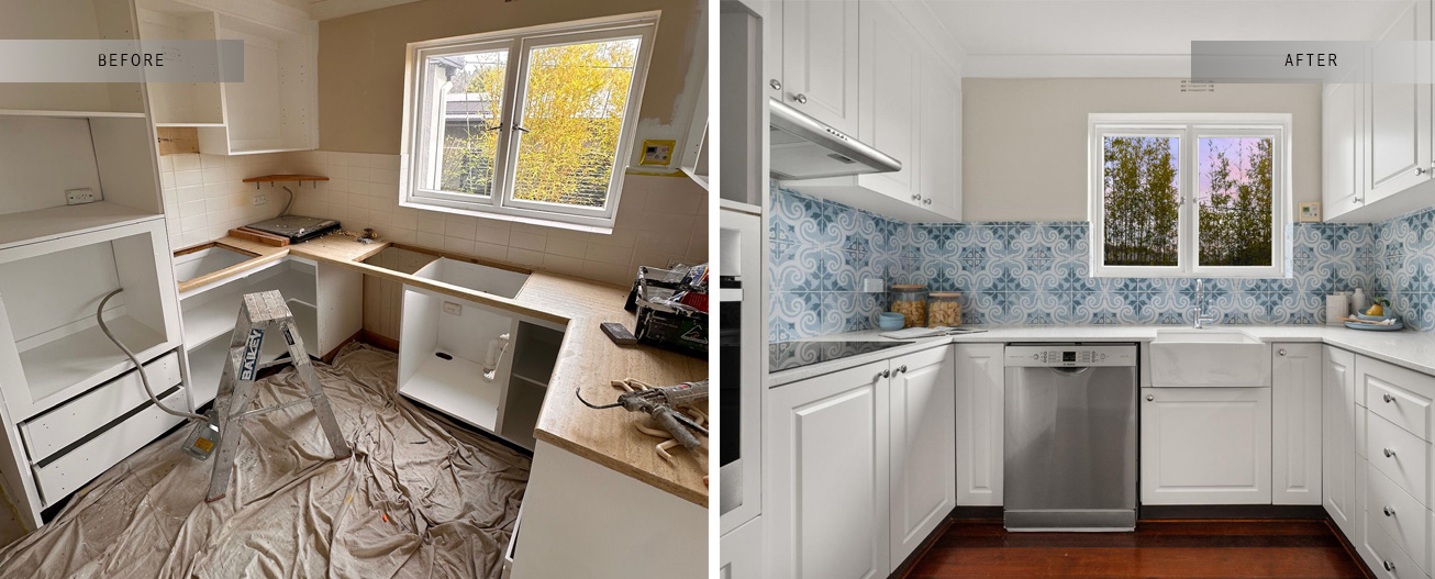 kitchen before/after renovation deakin canberra